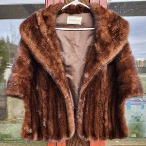 Vintage Harris Company Mink Cape/Shawl/Coat Women's One Size